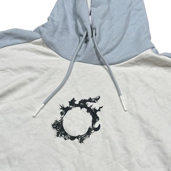 NWOT Puma x Final Fantasy XIV 14 ICON White Blue Terry Fleece Hoodie Mens Large - Picture 4 of 10